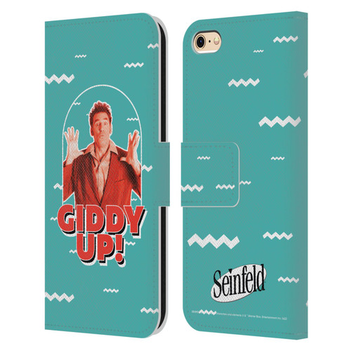 Seinfeld Graphics Giddy Up! Leather Book Wallet Case Cover For Apple iPhone 6 / iPhone 6s