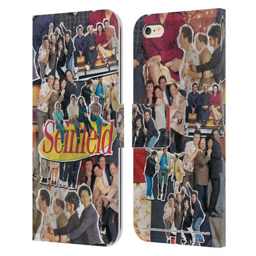 Seinfeld Graphics Collage Leather Book Wallet Case Cover For Apple iPhone 6 Plus / iPhone 6s Plus
