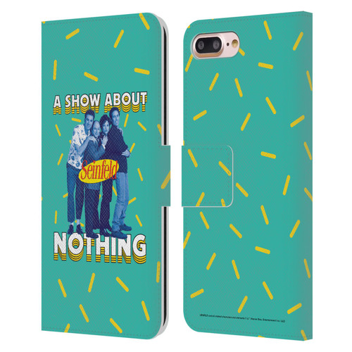 Seinfeld Graphics A Show About Nothing Leather Book Wallet Case Cover For Apple iPhone 7 Plus / iPhone 8 Plus
