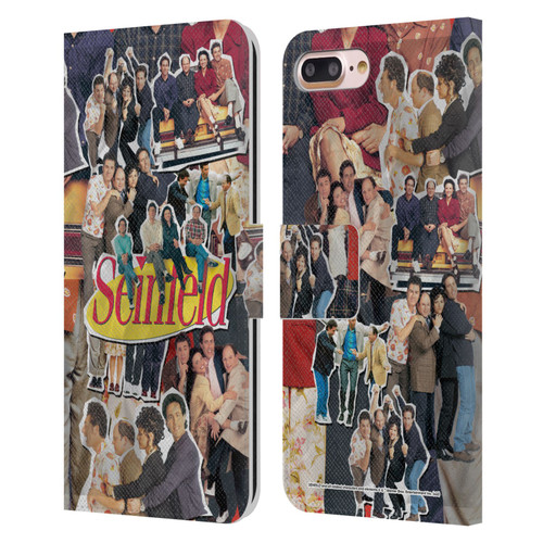 Seinfeld Graphics Collage Leather Book Wallet Case Cover For Apple iPhone 7 Plus / iPhone 8 Plus