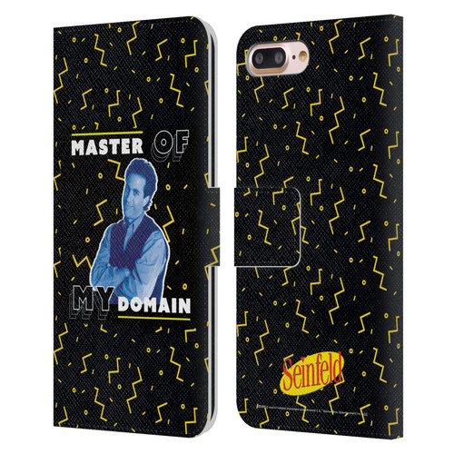 Seinfeld Graphics Master Of My Domain Leather Book Wallet Case Cover For Apple iPhone 7 Plus / iPhone 8 Plus
