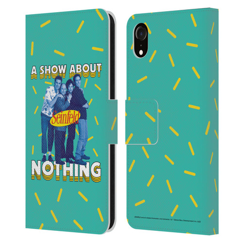 Seinfeld Graphics A Show About Nothing Leather Book Wallet Case Cover For Apple iPhone XR