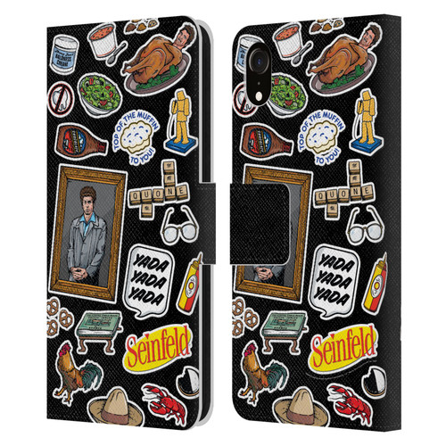Seinfeld Graphics Sticker Collage Leather Book Wallet Case Cover For Apple iPhone XR