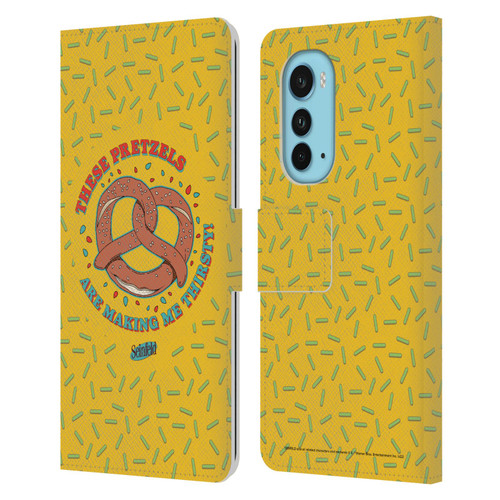 Seinfeld Graphics These Pretzels Leather Book Wallet Case Cover For Motorola Edge (2022)