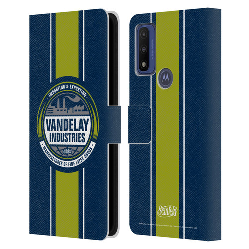 Seinfeld Graphics Vandelay Industries Leather Book Wallet Case Cover For Motorola G Pure