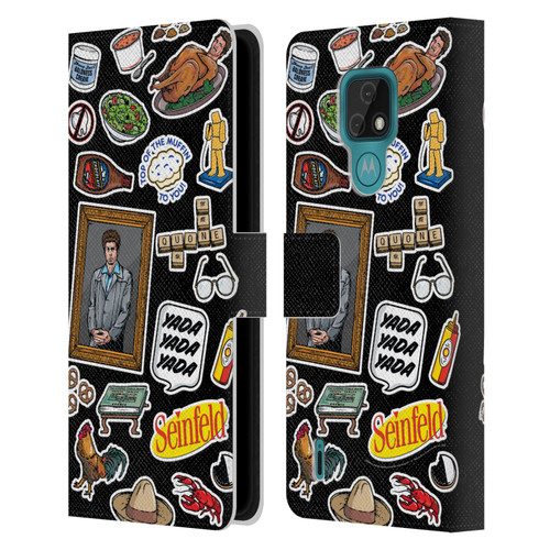 Seinfeld Graphics Sticker Collage Leather Book Wallet Case Cover For Motorola Moto E7