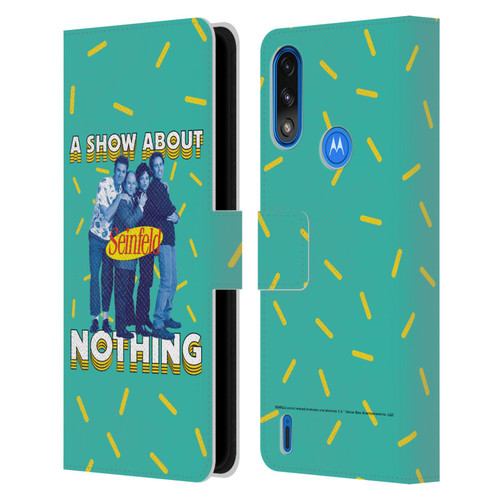 Seinfeld Graphics A Show About Nothing Leather Book Wallet Case Cover For Motorola Moto E7 Power / Moto E7i Power