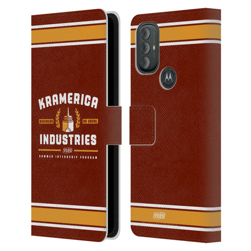 Seinfeld Graphics Kramerica Industries Leather Book Wallet Case Cover For Motorola Moto G10 / Moto G20 / Moto G30