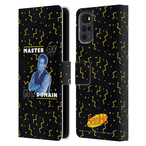 Seinfeld Graphics Master Of My Domain Leather Book Wallet Case Cover For Motorola Moto G22