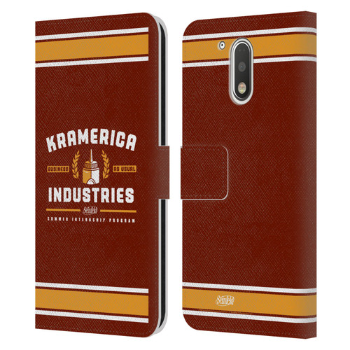 Seinfeld Graphics Kramerica Industries Leather Book Wallet Case Cover For Motorola Moto G41