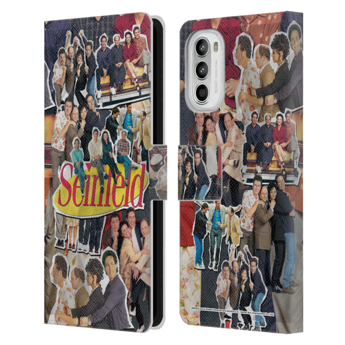 Seinfeld Graphics Collage Leather Book Wallet Case Cover For Motorola Moto G52