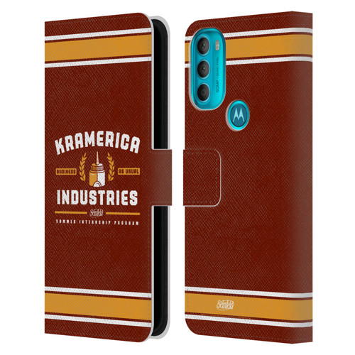 Seinfeld Graphics Kramerica Industries Leather Book Wallet Case Cover For Motorola Moto G71 5G