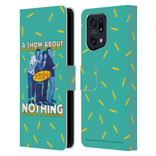 Seinfeld Graphics A Show About Nothing Leather Book Wallet Case Cover For OPPO Find X5 Pro
