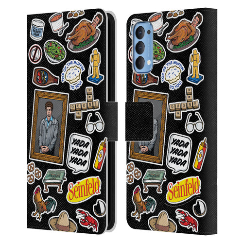 Seinfeld Graphics Sticker Collage Leather Book Wallet Case Cover For OPPO Reno 4 5G