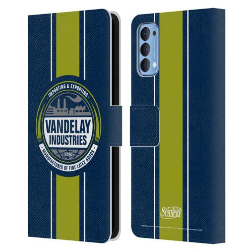 Seinfeld Graphics Vandelay Industries Leather Book Wallet Case Cover For OPPO Reno 4 5G
