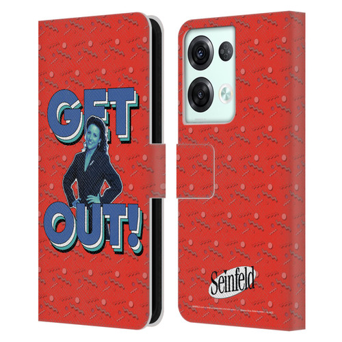 Seinfeld Graphics Get Out! Leather Book Wallet Case Cover For OPPO Reno8 Pro
