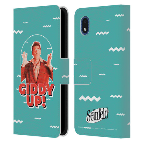 Seinfeld Graphics Giddy Up! Leather Book Wallet Case Cover For Samsung Galaxy A01 Core (2020)