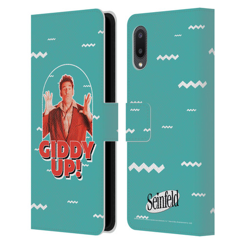 Seinfeld Graphics Giddy Up! Leather Book Wallet Case Cover For Samsung Galaxy A02/M02 (2021)
