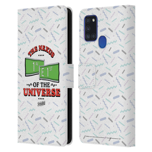 Seinfeld Graphics Nexus Of The Universe Leather Book Wallet Case Cover For Samsung Galaxy A21s (2020)