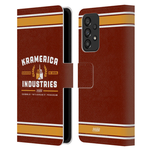 Seinfeld Graphics Kramerica Industries Leather Book Wallet Case Cover For Samsung Galaxy A33 5G (2022)