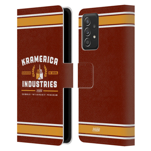Seinfeld Graphics Kramerica Industries Leather Book Wallet Case Cover For Samsung Galaxy A52 / A52s / 5G (2021)