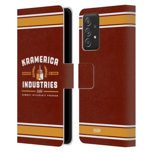 Seinfeld Graphics Kramerica Industries Leather Book Wallet Case Cover For Samsung Galaxy A53 5G (2022)