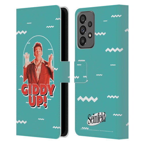 Seinfeld Graphics Giddy Up! Leather Book Wallet Case Cover For Samsung Galaxy A73 5G (2022)