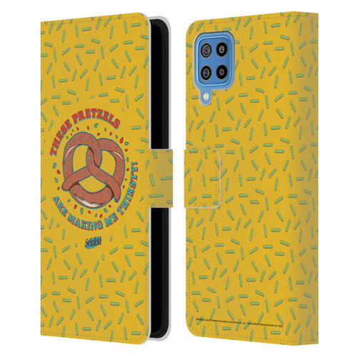 Seinfeld Graphics These Pretzels Leather Book Wallet Case Cover For Samsung Galaxy F22 (2021)