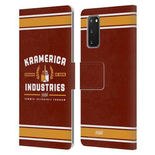 Seinfeld Graphics Kramerica Industries Leather Book Wallet Case Cover For Samsung Galaxy S20 / S20 5G