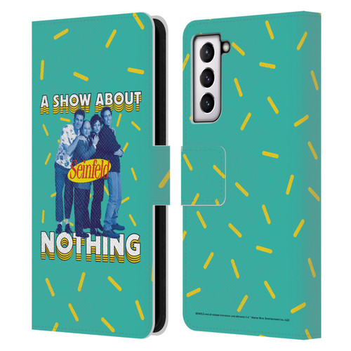 Seinfeld Graphics A Show About Nothing Leather Book Wallet Case Cover For Samsung Galaxy S21 5G