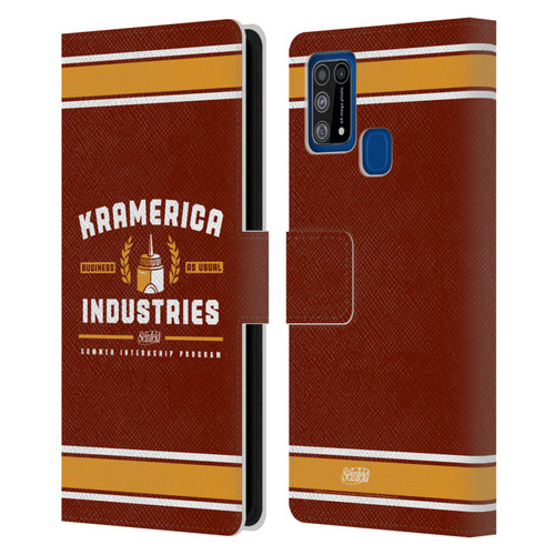 Seinfeld Graphics Kramerica Industries Leather Book Wallet Case Cover For Samsung Galaxy M31 (2020)
