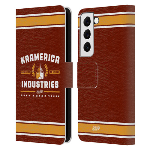 Seinfeld Graphics Kramerica Industries Leather Book Wallet Case Cover For Samsung Galaxy S22 5G