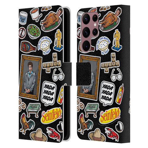 Seinfeld Graphics Sticker Collage Leather Book Wallet Case Cover For Samsung Galaxy S22 Ultra 5G