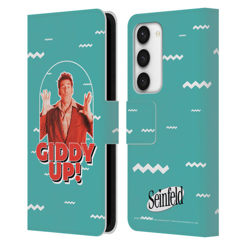 Seinfeld Graphics Giddy Up! Leather Book Wallet Case Cover For Samsung Galaxy S23 5G