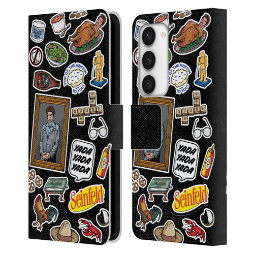 Seinfeld Graphics Sticker Collage Leather Book Wallet Case Cover For Samsung Galaxy S23 5G