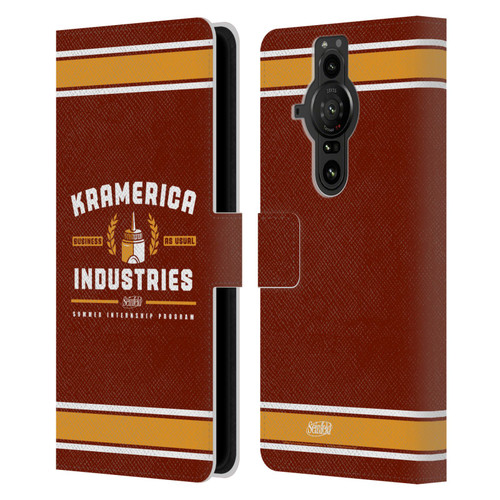 Seinfeld Graphics Kramerica Industries Leather Book Wallet Case Cover For Sony Xperia Pro-I
