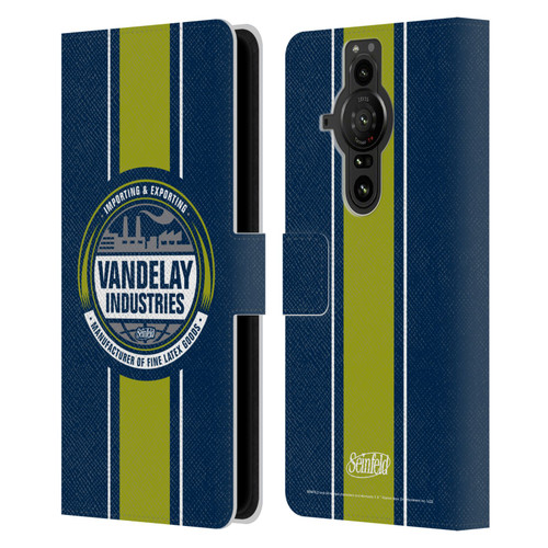 Seinfeld Graphics Vandelay Industries Leather Book Wallet Case Cover For Sony Xperia Pro-I