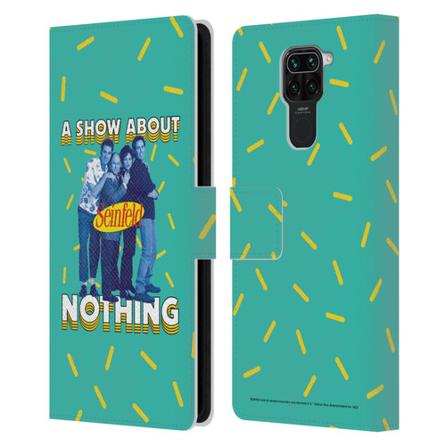 Seinfeld Graphics A Show About Nothing Leather Book Wallet Case Cover For Xiaomi Redmi Note 9 / Redmi 10X 4G