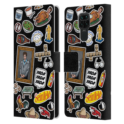 Seinfeld Graphics Sticker Collage Leather Book Wallet Case Cover For Xiaomi Redmi Note 9 / Redmi 10X 4G