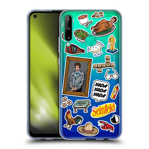 Seinfeld Graphics Sticker Collage Soft Gel Case for Huawei P40 lite E