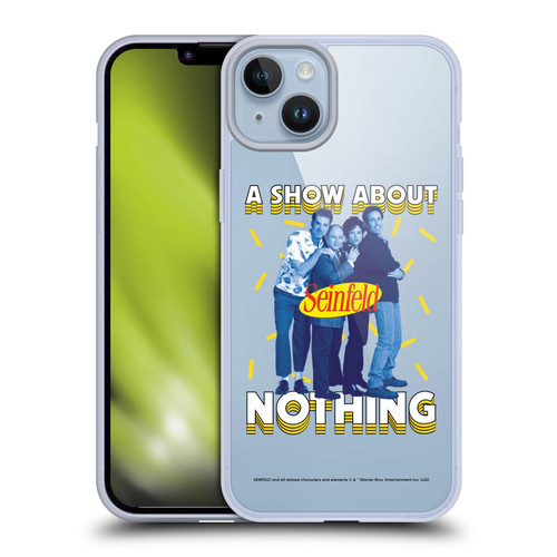 Seinfeld Graphics A Show About Nothing Soft Gel Case for Apple iPhone 14 Plus