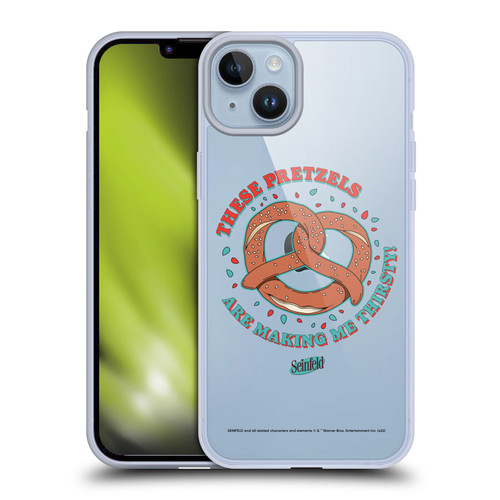 Seinfeld Graphics These Pretzels Soft Gel Case for Apple iPhone 14 Plus & MagSafe