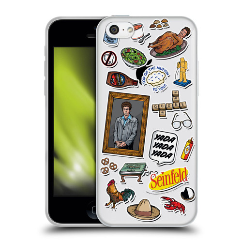 Seinfeld Graphics Sticker Collage Soft Gel Case for Apple iPhone 5c