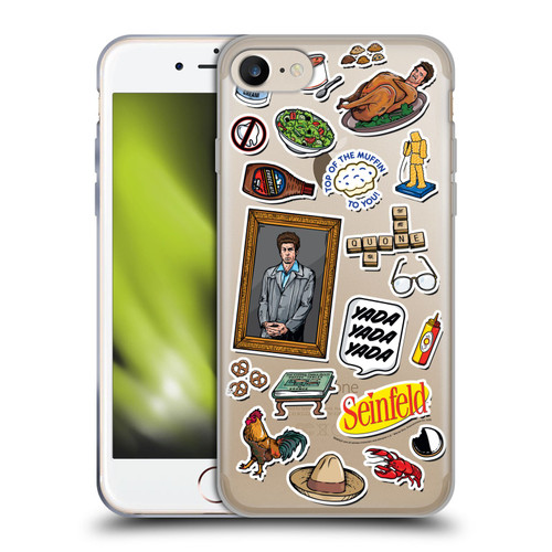 Seinfeld Graphics Sticker Collage Soft Gel Case for Apple iPhone 7 / 8 / SE 2020 & 2022
