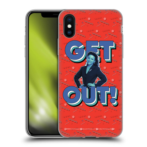 Seinfeld Graphics Get Out! Soft Gel Case for Apple iPhone X / iPhone XS