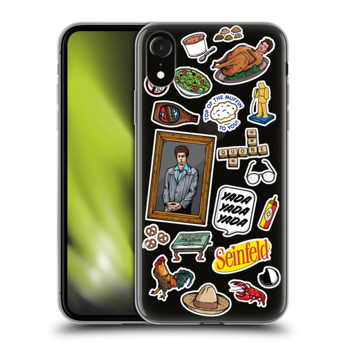 Seinfeld Graphics Sticker Collage Soft Gel Case for Apple iPhone XR