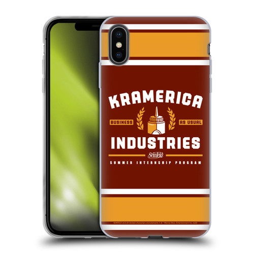 Seinfeld Graphics Kramerica Industries Soft Gel Case for Apple iPhone XS Max