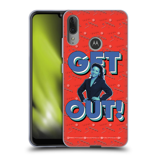 Seinfeld Graphics Get Out! Soft Gel Case for Motorola Moto E6 Plus