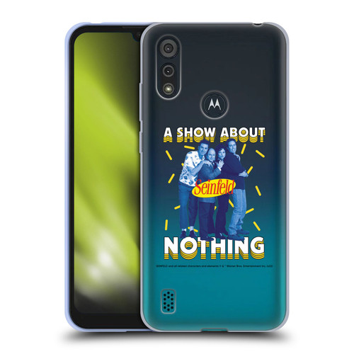 Seinfeld Graphics A Show About Nothing Soft Gel Case for Motorola Moto E6s (2020)