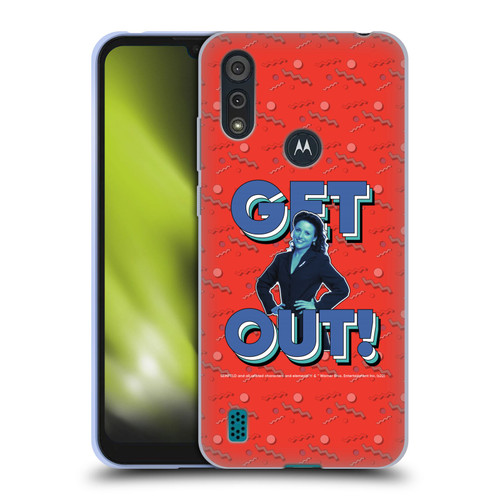 Seinfeld Graphics Get Out! Soft Gel Case for Motorola Moto E6s (2020)